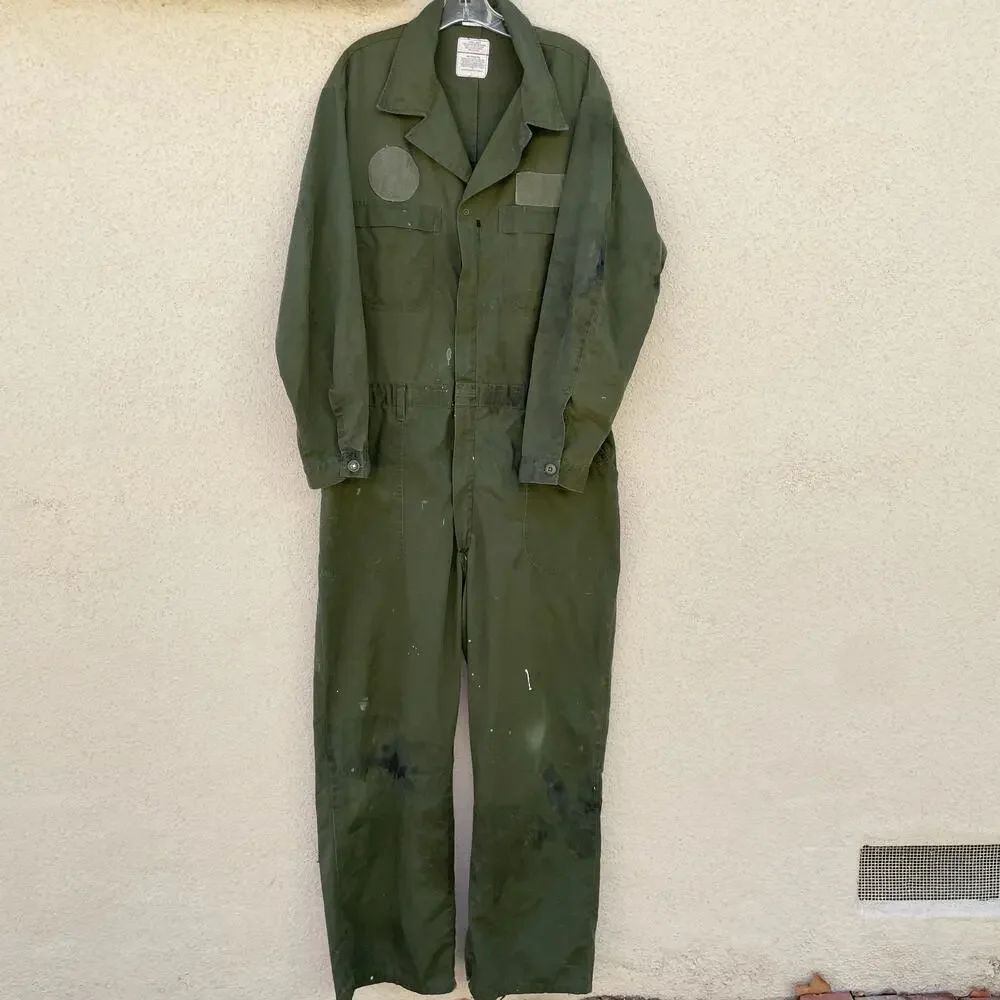 Vintage US Military Utility Coveralls Size 48L Distressed